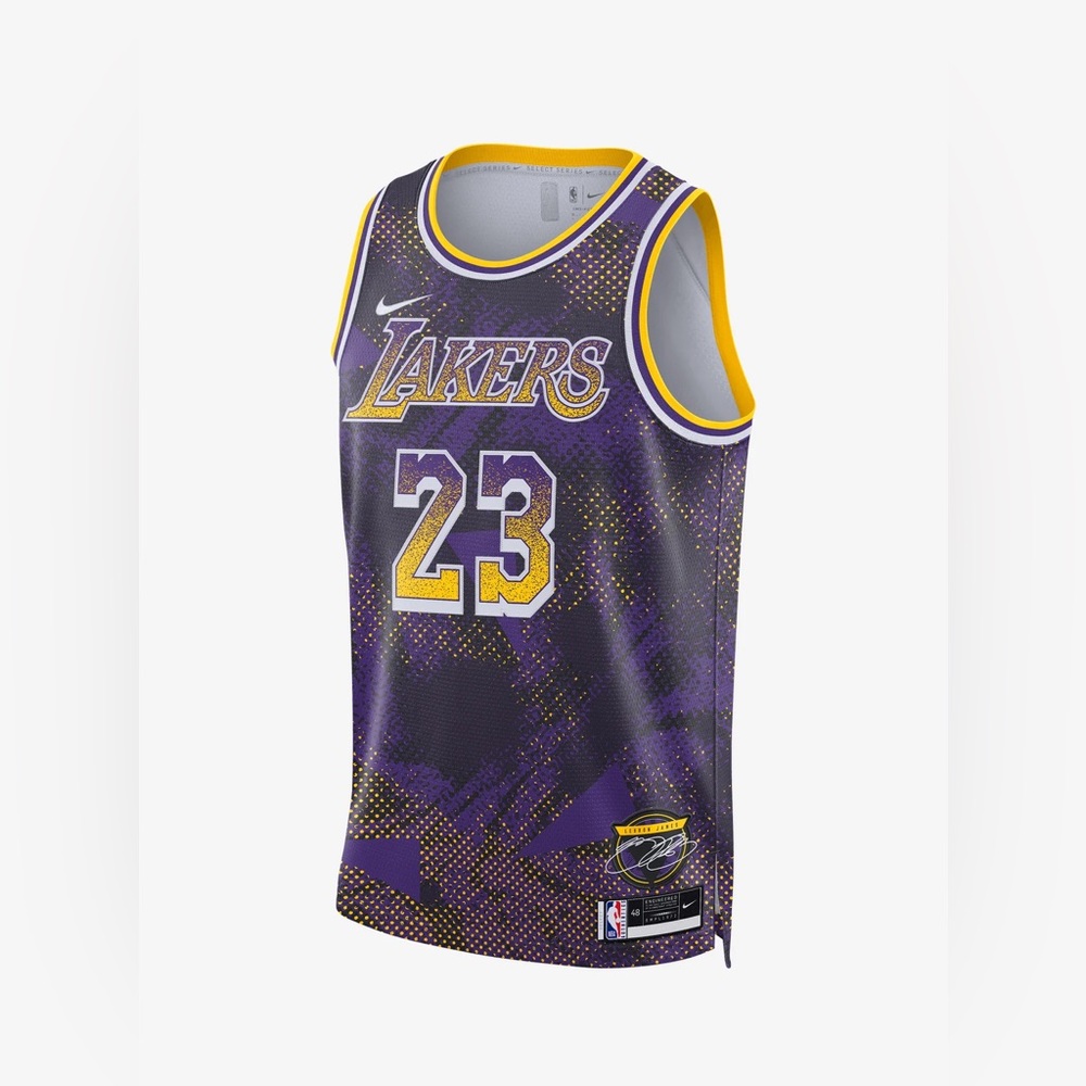 Nike NBA Select Series Los Angeles Lakers LeBron James Jersey Mens sz Medium 44